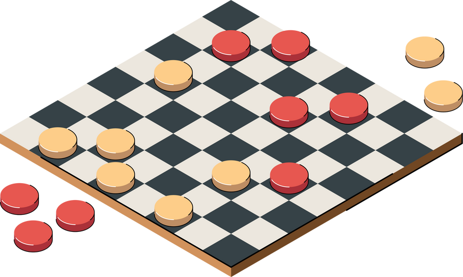 Chess board game isolated
